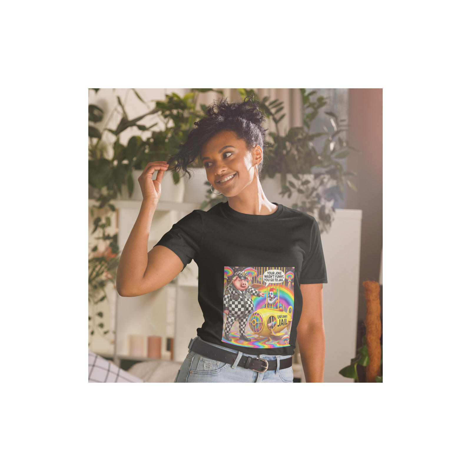 Short-Sleeve Unisex T-Shirt Designer Artist: MARS - "You go to jail"