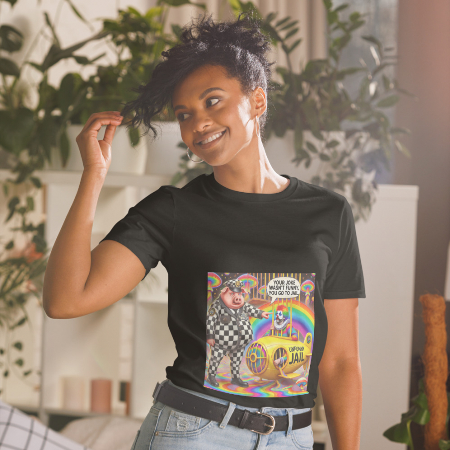 Short-Sleeve Unisex T-Shirt Designer Artist: MARS - "You go to jail"
