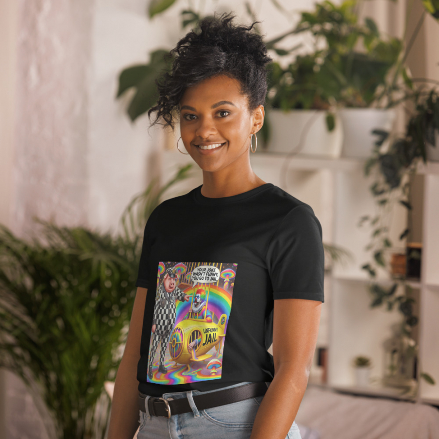 Short-Sleeve Unisex T-Shirt Designer Artist: MARS - "You go to jail"