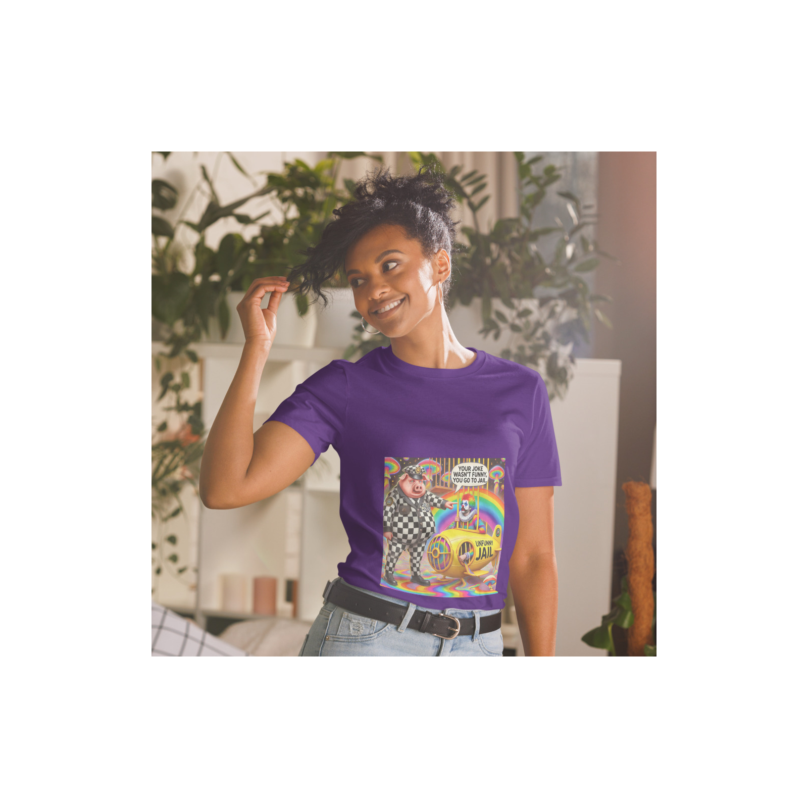 Short-Sleeve Unisex T-Shirt Designer Artist: MARS - "You go to jail"