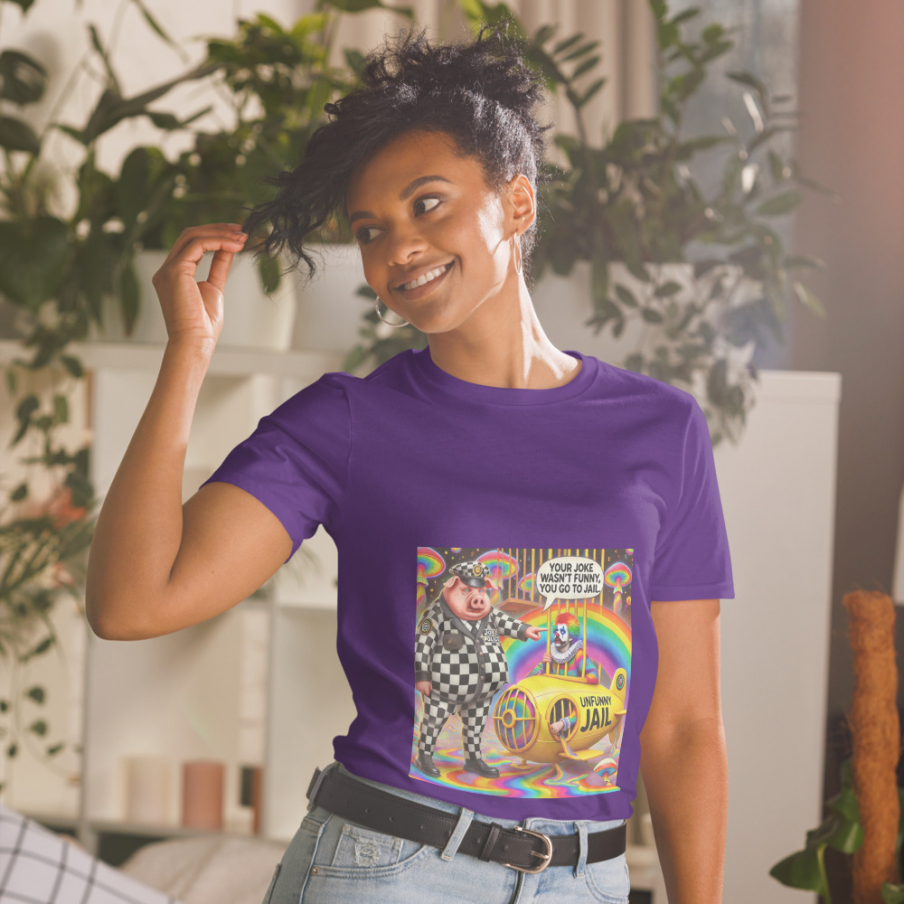 Short-Sleeve Unisex T-Shirt Designer Artist: MARS - "You go to jail"