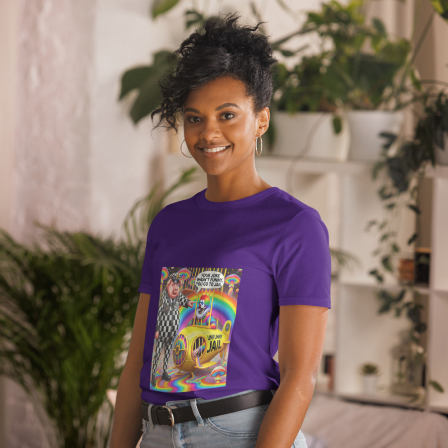 Short-Sleeve Unisex T-Shirt Designer Artist: MARS - "You go to jail"