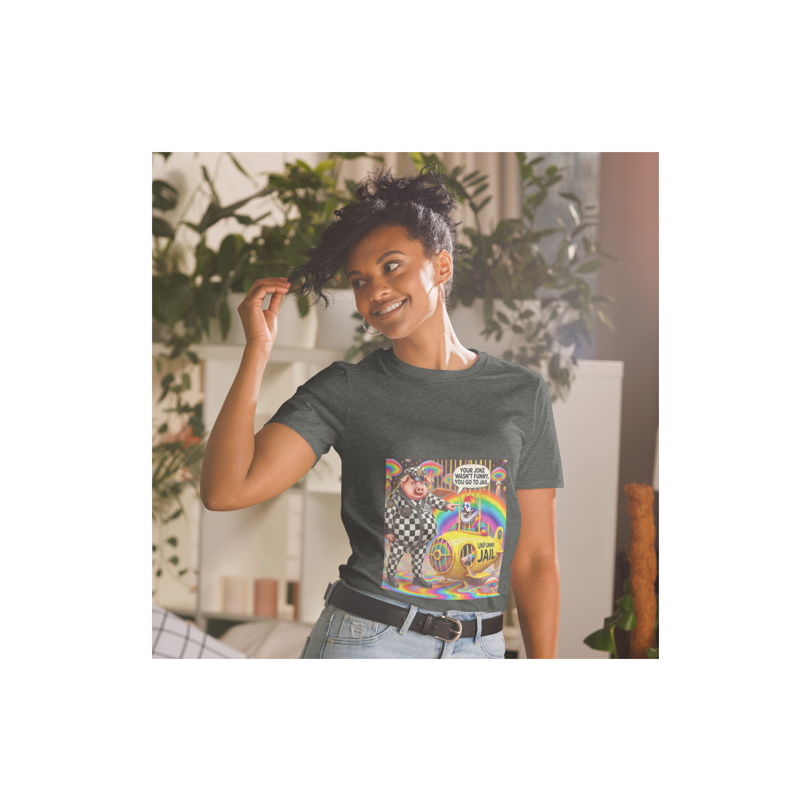 Short-Sleeve Unisex T-Shirt Designer Artist: MARS - "You go to jail"