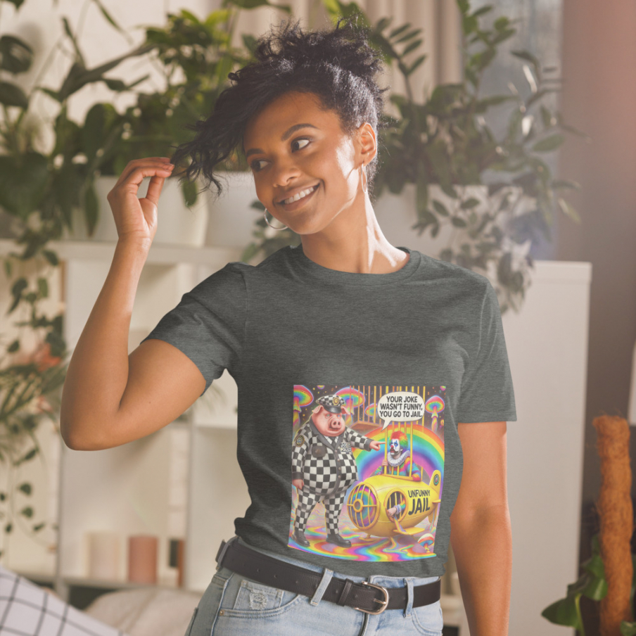 Short-Sleeve Unisex T-Shirt Designer Artist: MARS - "You go to jail"