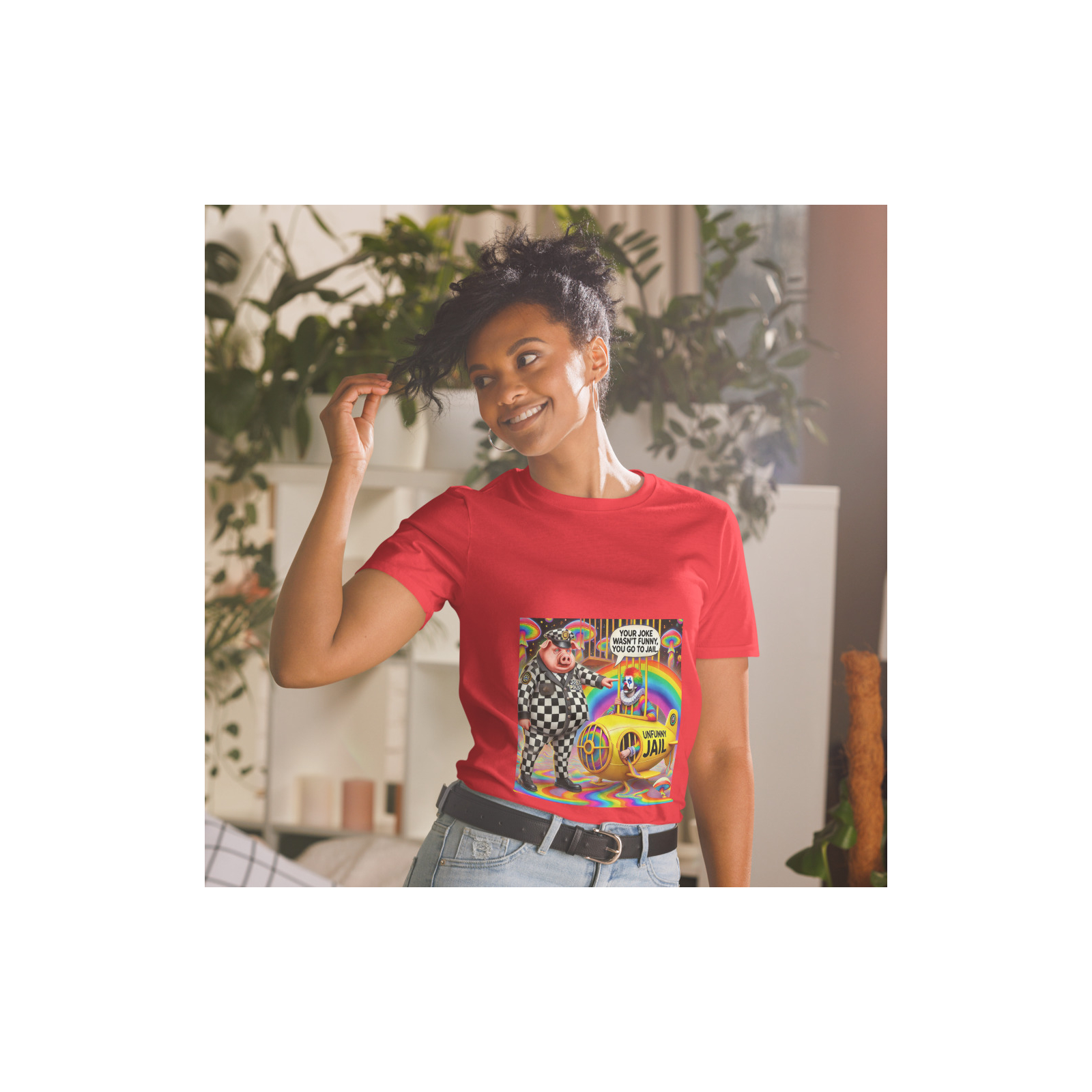 Short-Sleeve Unisex T-Shirt Designer Artist: MARS - "You go to jail"