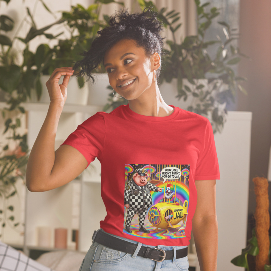 Short-Sleeve Unisex T-Shirt Designer Artist: MARS - "You go to jail"