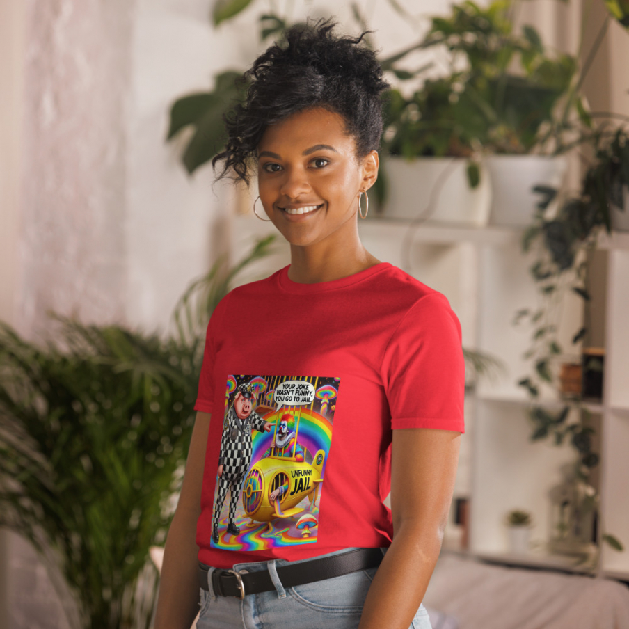 Short-Sleeve Unisex T-Shirt Designer Artist: MARS - "You go to jail"