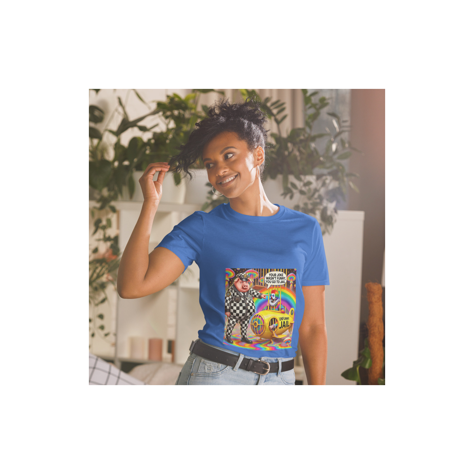 Short-Sleeve Unisex T-Shirt Designer Artist: MARS - "You go to jail"