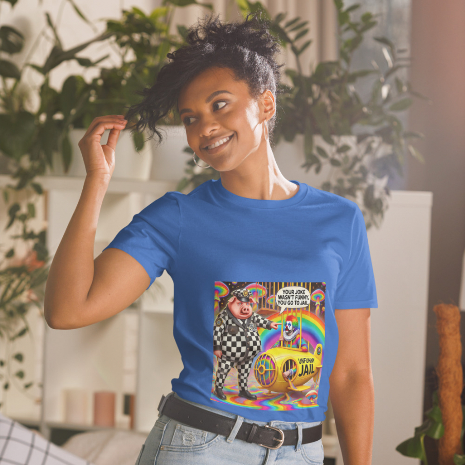 Short-Sleeve Unisex T-Shirt Designer Artist: MARS - "You go to jail"