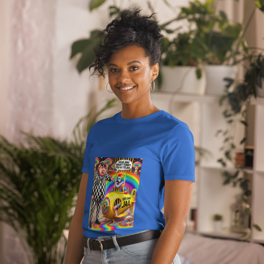 Short-Sleeve Unisex T-Shirt Designer Artist: MARS - "You go to jail"
