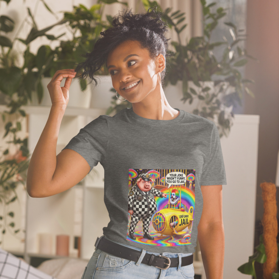 Short-Sleeve Unisex T-Shirt Designer Artist: MARS - "You go to jail"
