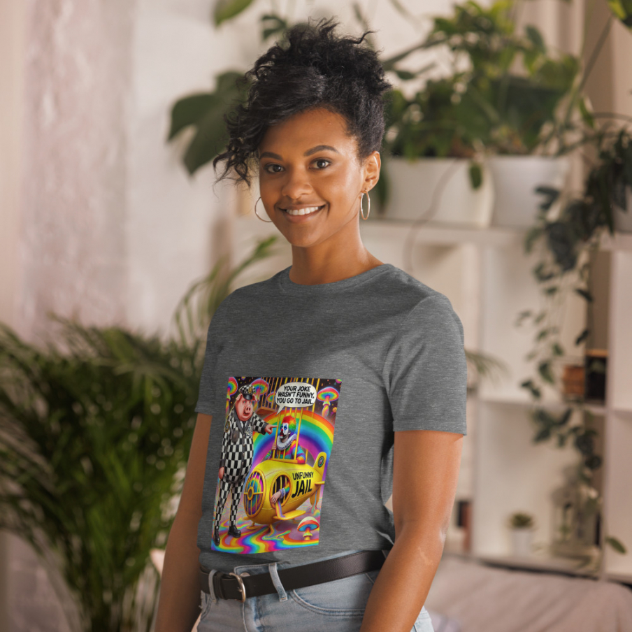 Short-Sleeve Unisex T-Shirt Designer Artist: MARS - "You go to jail"