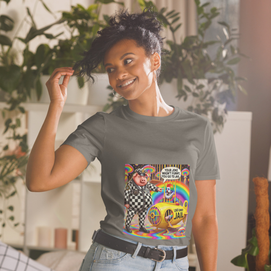 Short-Sleeve Unisex T-Shirt Designer Artist: MARS - "You go to jail"