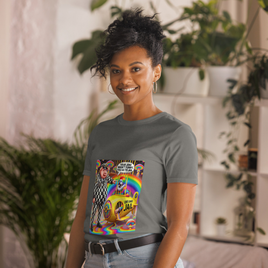 Short-Sleeve Unisex T-Shirt Designer Artist: MARS - "You go to jail"