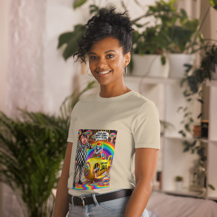 Short-Sleeve Unisex T-Shirt Designer Artist: MARS - "You go to jail"