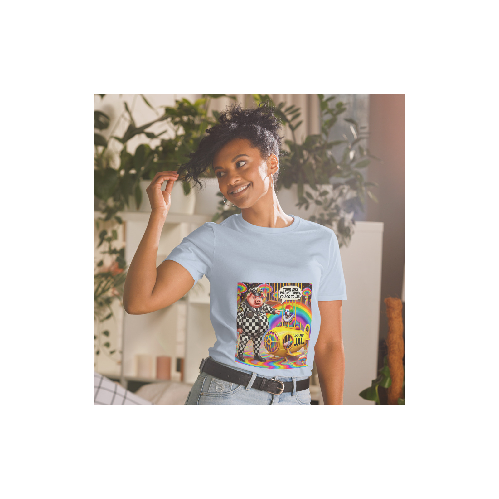 Short-Sleeve Unisex T-Shirt Designer Artist: MARS - "You go to jail"