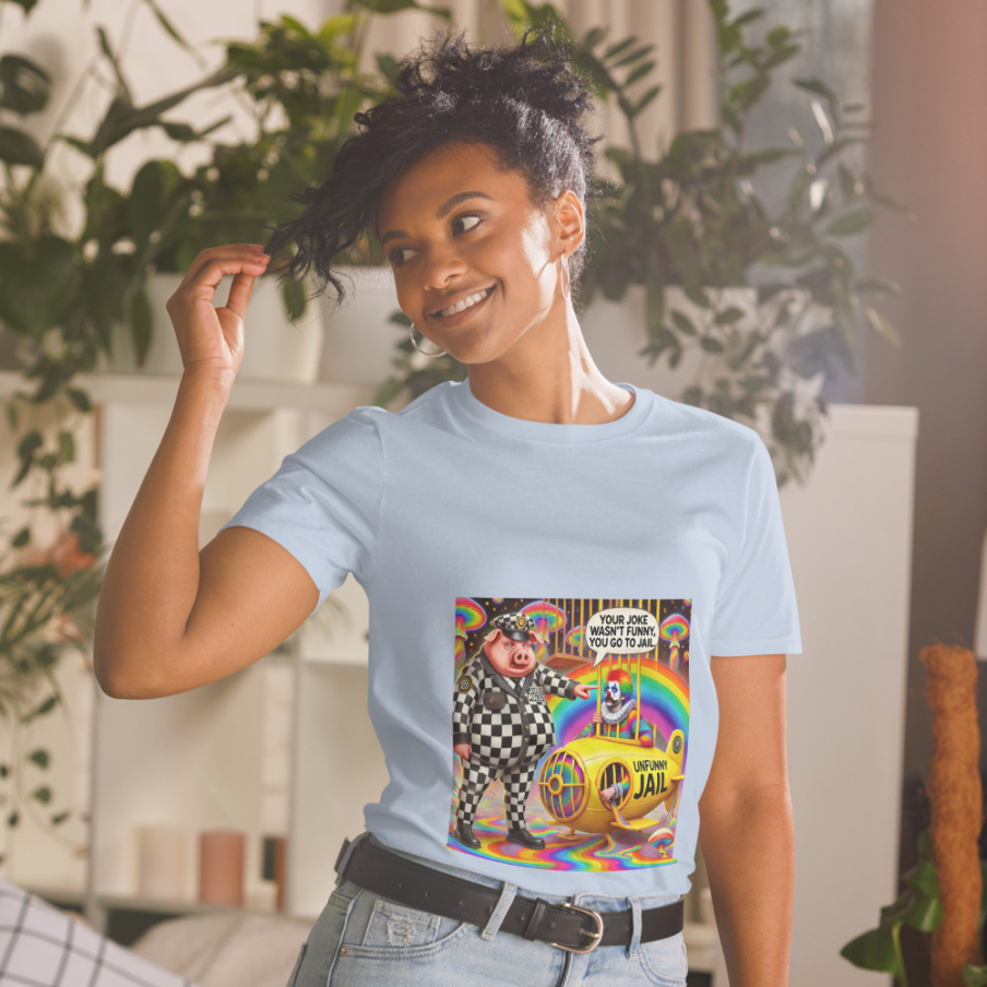 Short-Sleeve Unisex T-Shirt Designer Artist: MARS - "You go to jail"