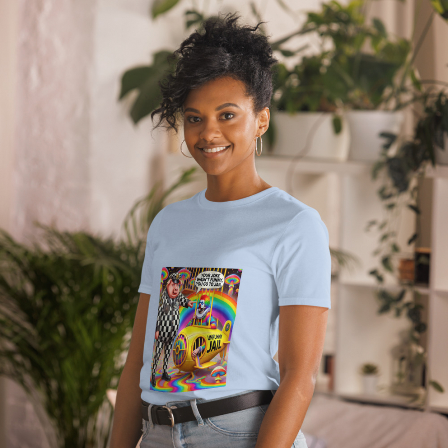 Short-Sleeve Unisex T-Shirt Designer Artist: MARS - "You go to jail"