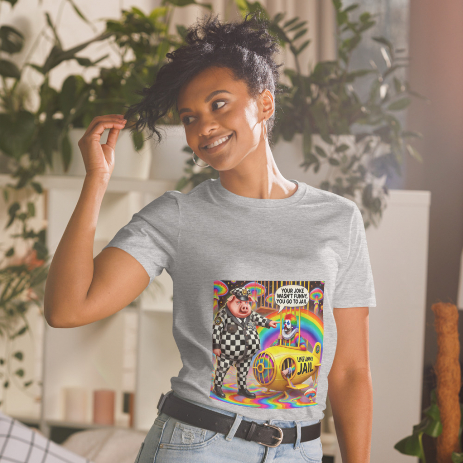Short-Sleeve Unisex T-Shirt Designer Artist: MARS - "You go to jail"