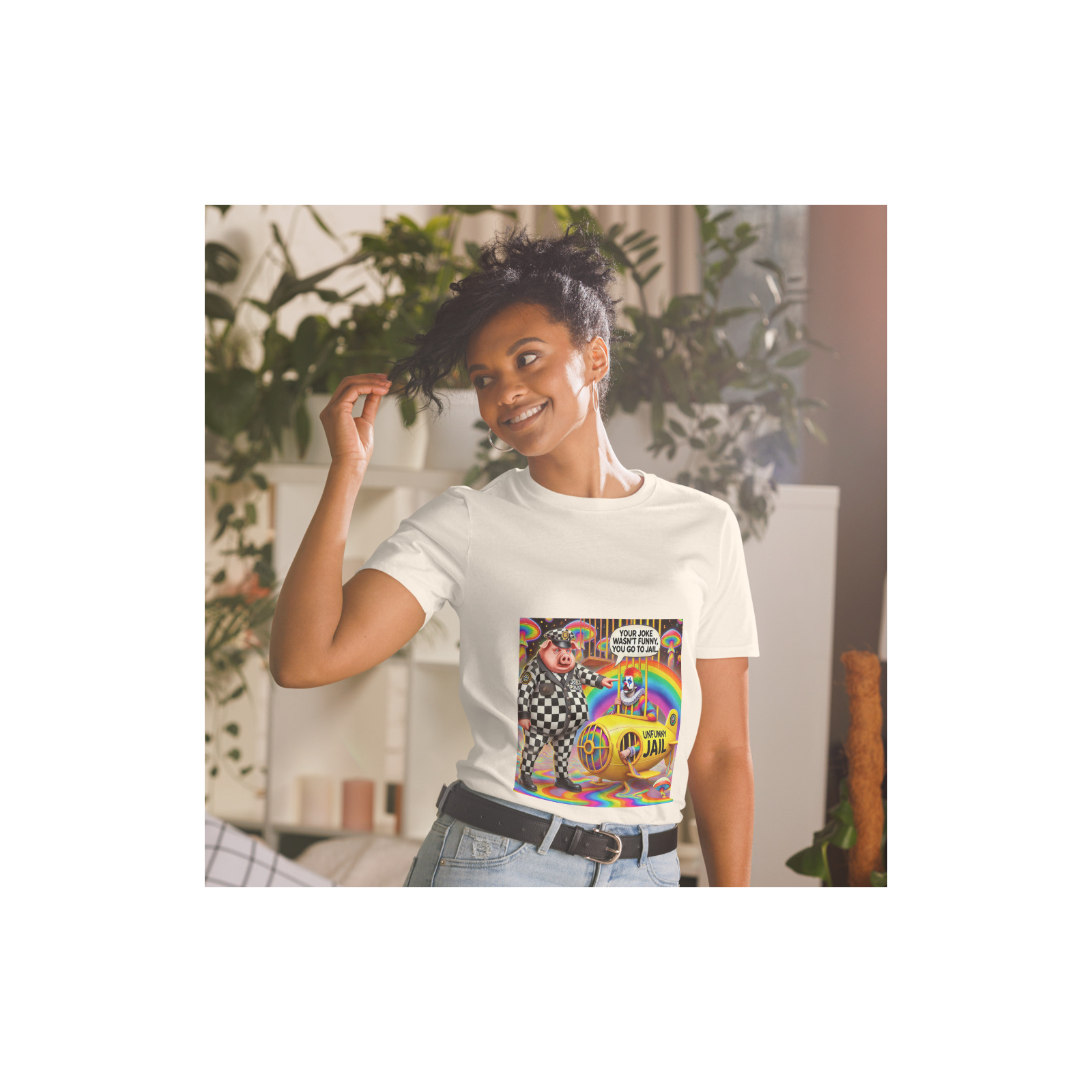Short-Sleeve Unisex T-Shirt Designer Artist: MARS - "You go to jail"
