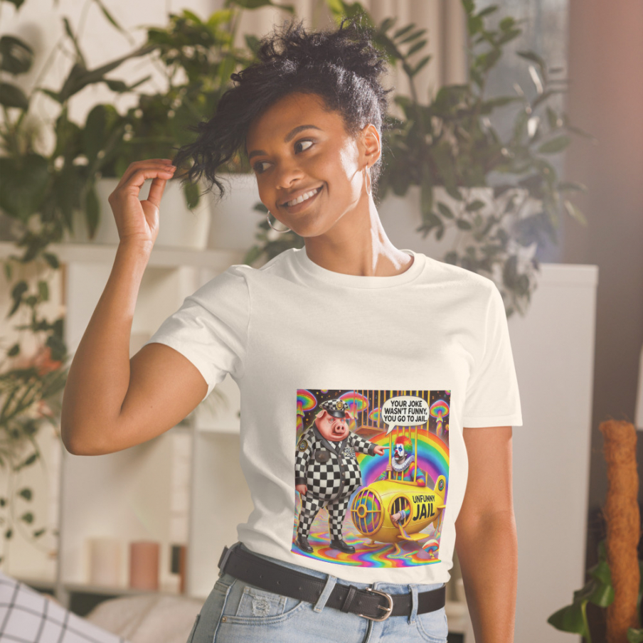 Short-Sleeve Unisex T-Shirt Designer Artist: MARS - "You go to jail"