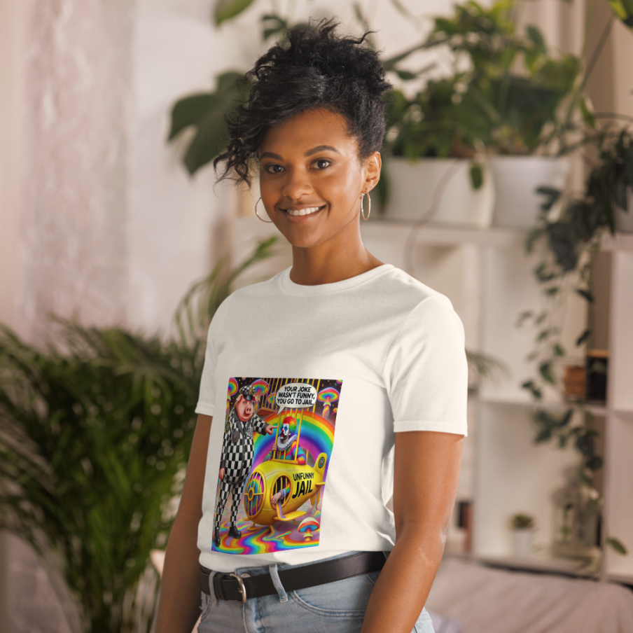 Short-Sleeve Unisex T-Shirt Designer Artist: MARS - "You go to jail"